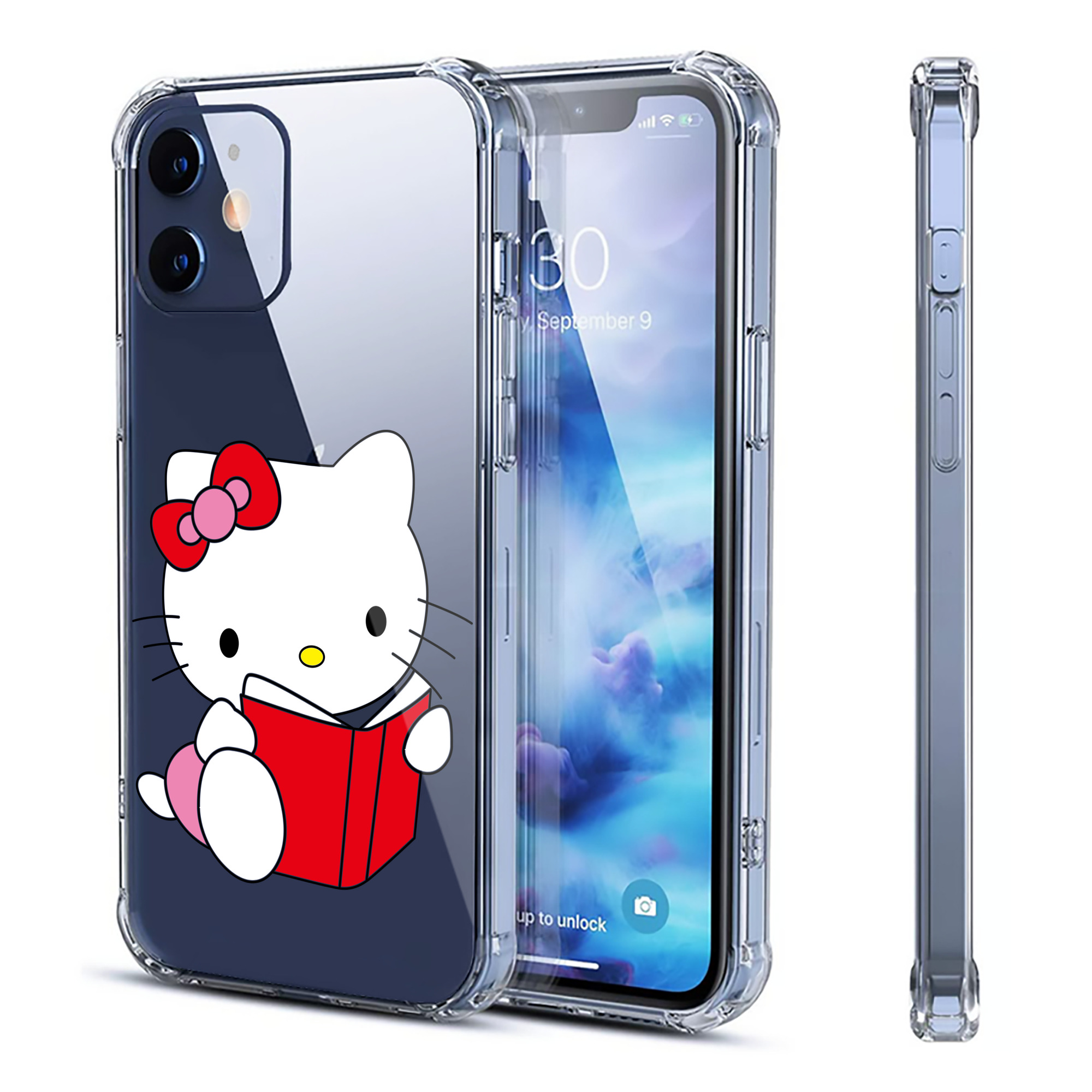 （画像用） Hello Kitty ハローキティ 【iPhone 12シリーズ対応】透明スマホケース（クリアソフトケース）